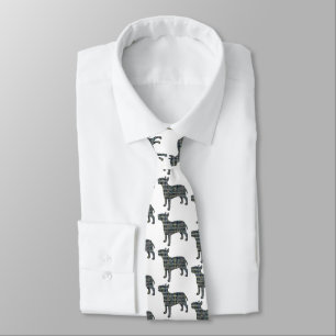 Bull Terrier English Gult & Blue Gridlines White Slips