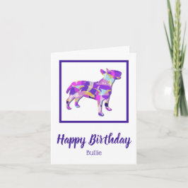 Bull Terrier English Hund Silhouette PPY&B Birthda Kort