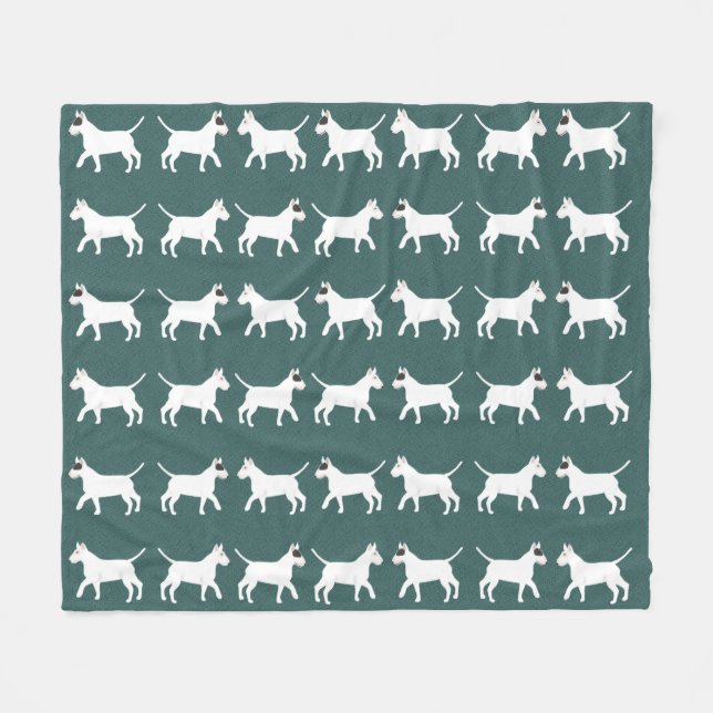 Bull Terrier Fleece Blanket (Framsidan (Horisontell))