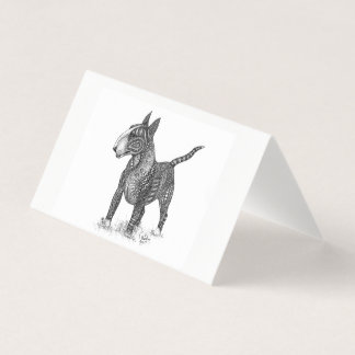 Bull Terrier Folded Card Kort