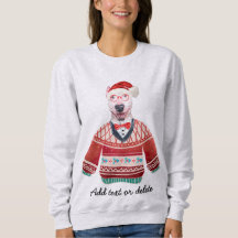 Bull Terrier Fulständig Jul Hund Mamma Tröja