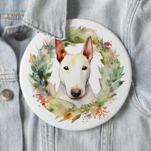 Bull Terrier God Jul WAN Festive Valp Knapp