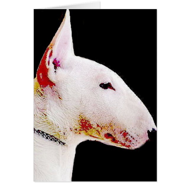 Bull Terrier Hälsningskort (Framsidan)