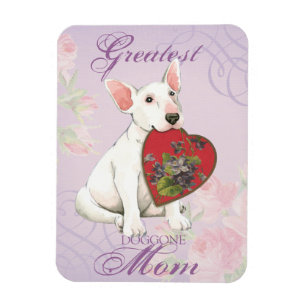 Bull Terrier Heart Mamma Magnet