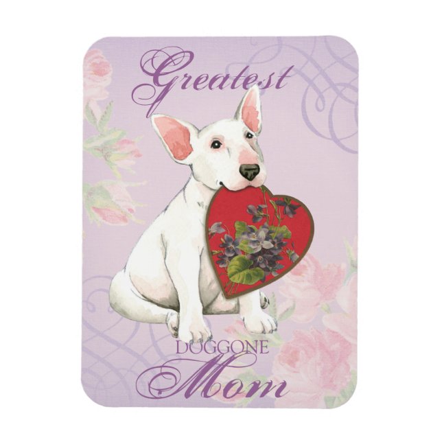 Bull Terrier Heart Mamma Magnet (Vertikal)