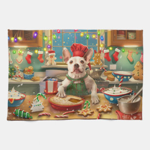 Bull Terrier Holiday Baking: Festiv julbakning Kökshandduk