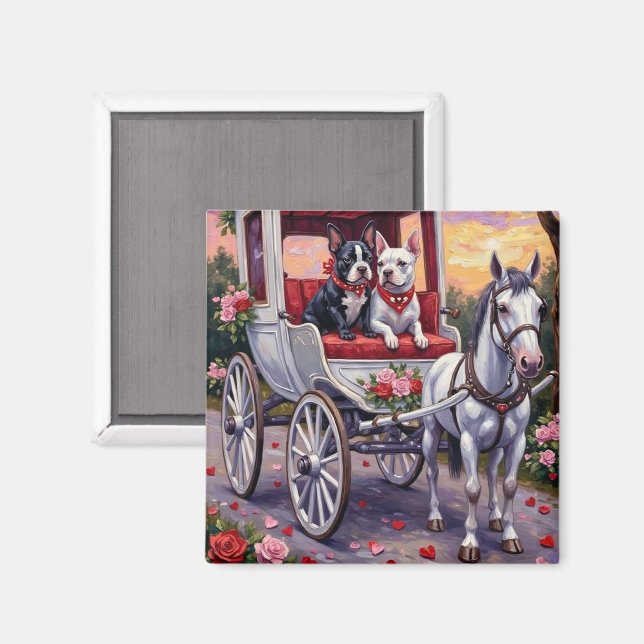 Bull Terrier Hund Alla hjärtans dag Magnet (Front/Back)