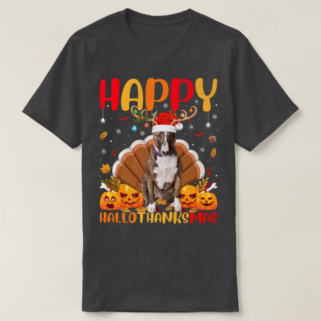 Bull Terrier Hund älskare Funny Bull Terrier Hello T Shirt (Design framsida)