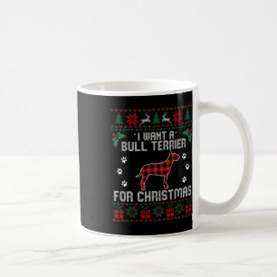Bull Terrier Hund älskare Julafton Gifts Hund Ugly Kaffemugg