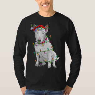 Bull Terrier Hund älskare Julafton Santa Hat Bull T Shirt