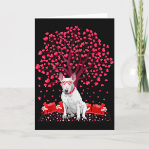Bull Terrier Hund Älskare Rolig Bull Terrier Valen Kort