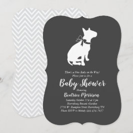 Bull Terrier Hund Baby Shower Gender Neutral Inbjudningar