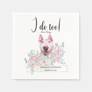 Bull Terrier Hund Bröllop Cocktail Napkins Pappersservett