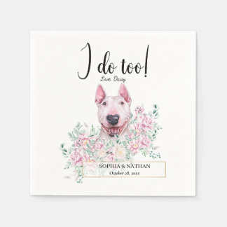 Bull Terrier Hund Bröllop Cocktail Napkins Pappersservett