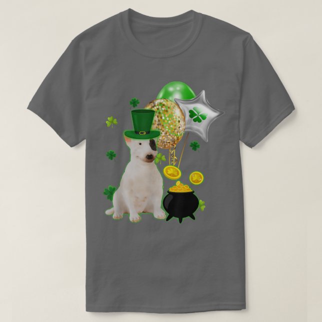 Bull Terrier Hund, Cotton  T Shirt (Design framsida)