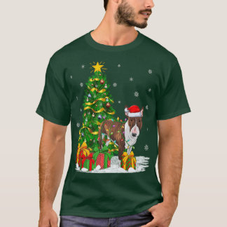 Bull Terrier Hund Julafton Träd Santa Bull Terrier T Shirt