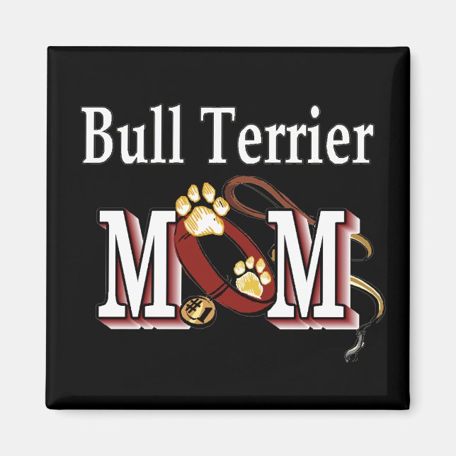 Bull Terrier Hund MAMMA Magnet (Framsidan)