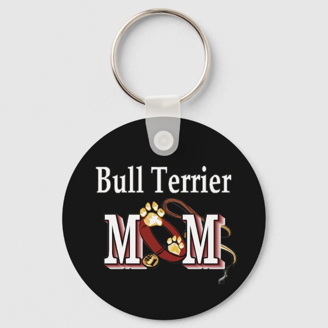 Bull Terrier Hund MAMMA Nyckelring (Framsida)
