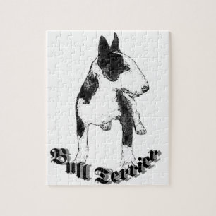 Bull Terrier hund Pussel