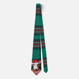 Bull Terrier Hund Red and Grönt Play jul Slips