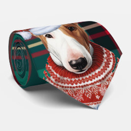 Bull Terrier Hund Red and Grönt Play jul Slips