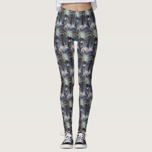 Bull Terrier Hund Ridning Motorcykel Jul Leggings