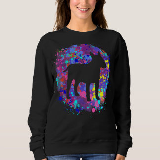Bull Terrier Hund Rosa Vattenfärgssprut Konst Kärl T Shirt