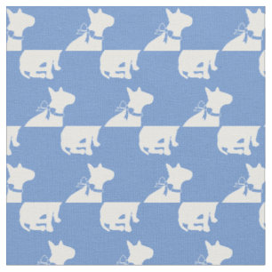 Bull Terrier Hund Silhouette Pet Light Blue Tyg