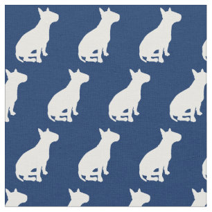 Bull Terrier Hund Silhouette Pet Navy Blue Tyg