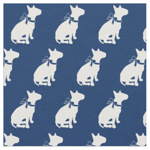 Bull Terrier Hund Silhouette Pet Navy Blue Tyg