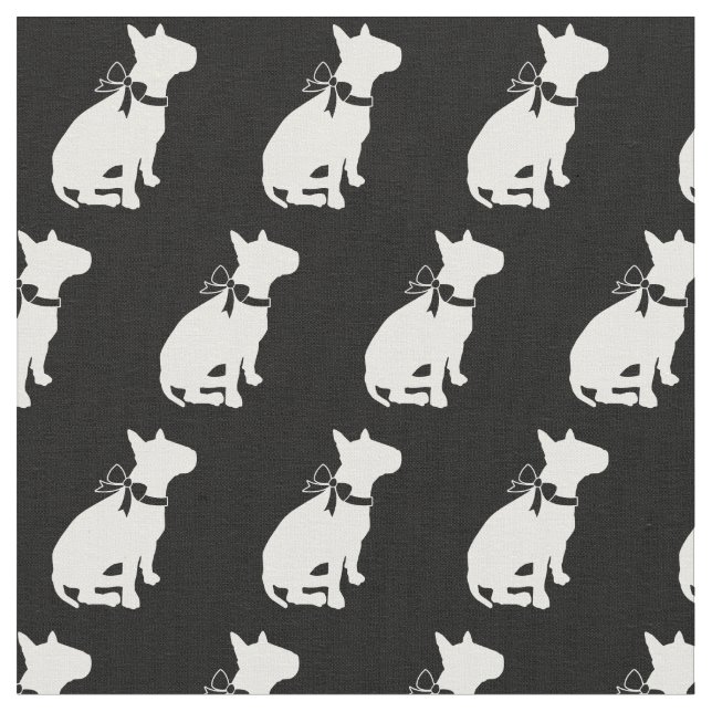 Bull Terrier Hund Silhouette Pet Tyg (Närbild)
