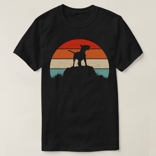 Bull Terrier Hund T Shirt (Design framsida)