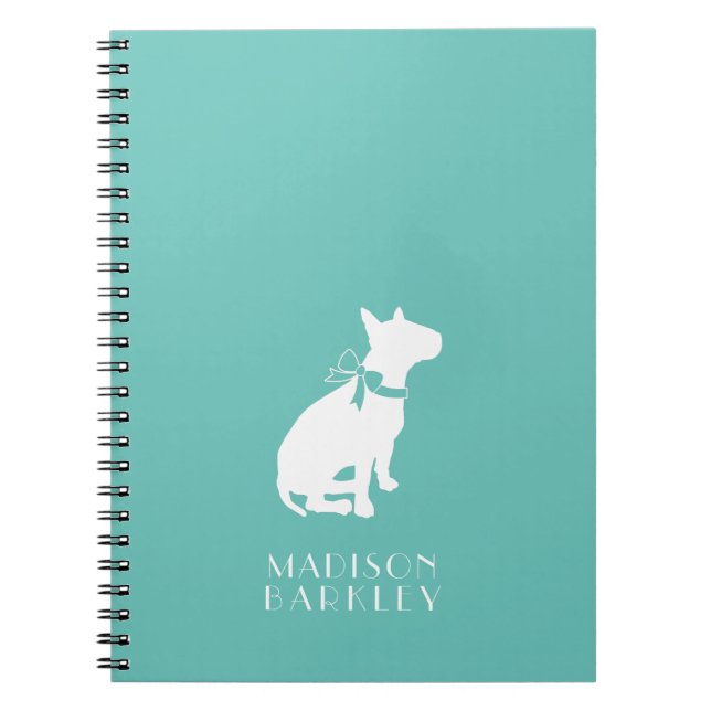 Bull Terrier Hund Valp Anteckningsbok (Framsidan)