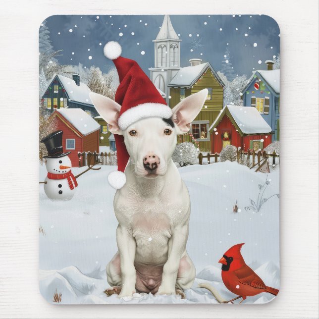 Bull Terrier Hund Winter Wonderland jul Joy Musmatta (Framsidan)