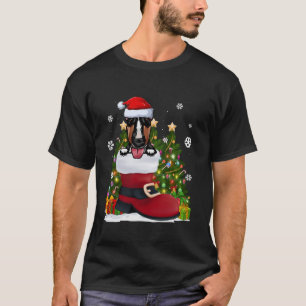 Bull Terrier i Shoe Santa Hat Ugly-julen T Shirt