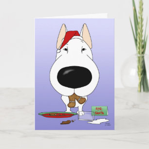 Bull Terrier jul Helgkort