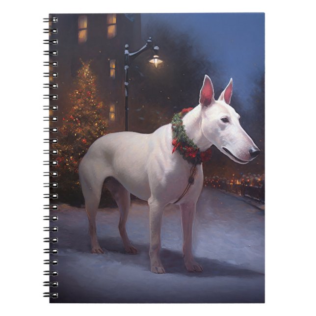 Bull Terrier jul - helgsäsong Anteckningsbok (Framsidan)