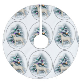 Bull Terrier jul Julgransmatta Borstad Polyester
