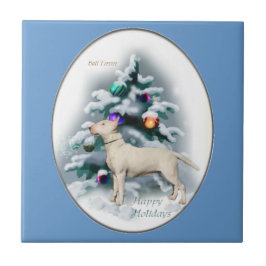 Bull Terrier jul Kakelplatta