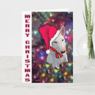 Bull Terrier-julkort Helgkort
