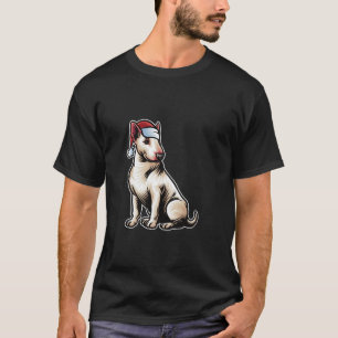 Bull Terrier Jultomten Hat God jul Hund X T Shirt