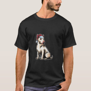 Bull Terrier Jultomten Hat God jul Hund X T Shirt