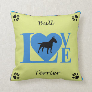 Bull Terrier KÄRLEK Pillow Kudde