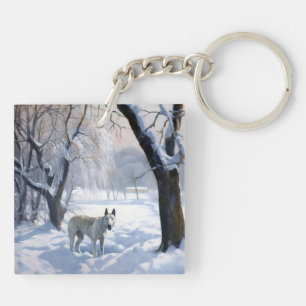 Bull Terrier Låt det snöa jul