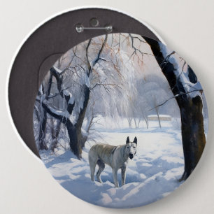 Bull Terrier Låt det snöa jul Knapp