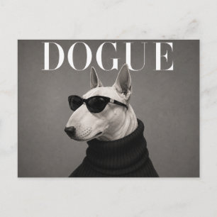 Bull Terrier Lyx Mode Redaktionell Vykort