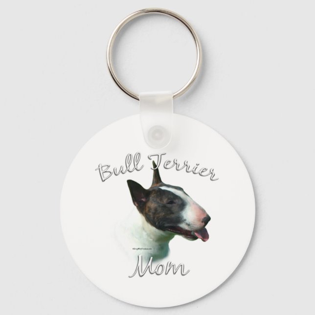 Bull Terrier Mamma 2 Nyckelring (Framsida)