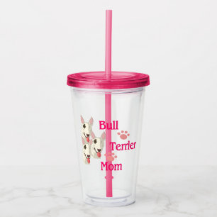 Bull Terrier Mamma Akryl Tumbler Take Away Mugg