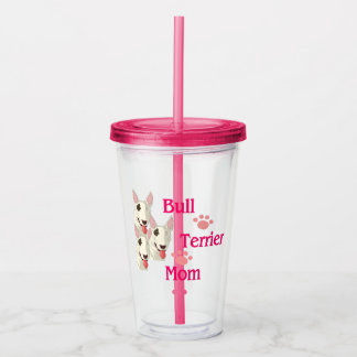 Bull Terrier Mamma Akryl Tumbler Take Away Mugg