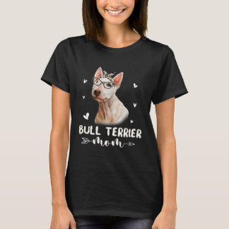 Bull Terrier Mamma Leopard Skriv ut Hund Mor Day T Shirt